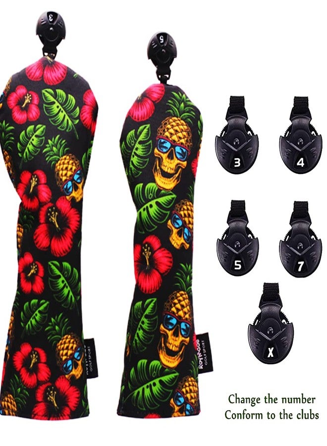 ROYMADE Golf Club Head Covers 3 Pack Waterproof Cloth Head Covers for Driver/Fairway Wood/Hybrid Fit All Golf Clubs Headcover #1#3#5 for All Brands (Pineapple Style) - Image 5