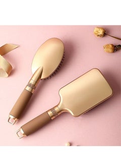 Super 3-Piece Hair Comb Set Scalp Massage Comb Set with Wide Tooth Comb and Grooming Comb  for Women Men and Kids Reduce Frizz and Massage Scalp Gold  - Image 2