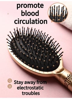 Super 3-Piece Hair Comb Set Scalp Massage Comb Set with Wide Tooth Comb and Grooming Comb  for Women Men and Kids Reduce Frizz and Massage Scalp Gold  - Image 5