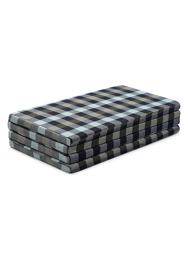 Status Contract 40 mm 4 Fold Single Size Foam Mattresses, Check Print, 182 X 88 Cms - Image 3