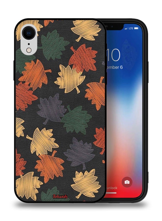Tolwak Apple iPhone XR Protective Case Autumn Leaves Art - Image 1