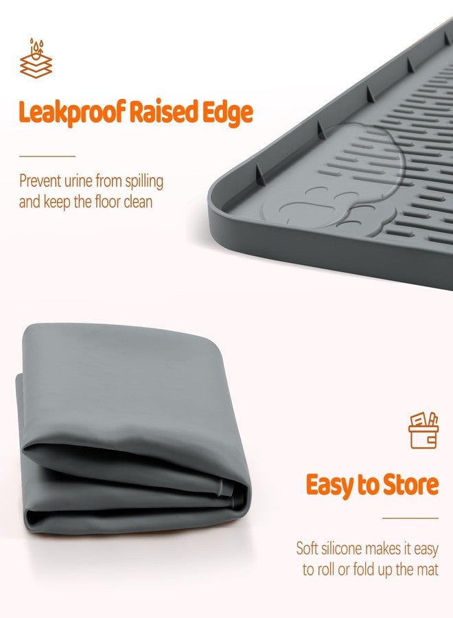 Bartuke Pee Pads for Dogs, 40" x 28" Extra Large Reusable Silicone Mat, Washable Puppy Training Pads for Potty Training, Non-Slip, Leak-Proof, Indoor Floor Protection (Dark Grey) - Image 3