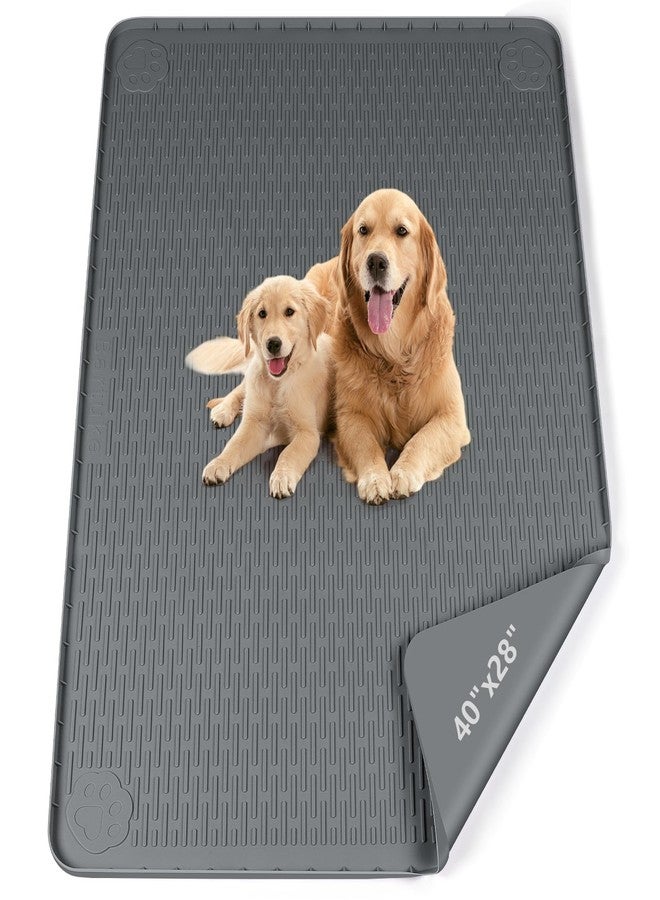 Bartuke Pee Pads for Dogs, 40" x 28" Extra Large Reusable Silicone Mat, Washable Puppy Training Pads for Potty Training, Non-Slip, Leak-Proof, Indoor Floor Protection (Dark Grey) - Image 1
