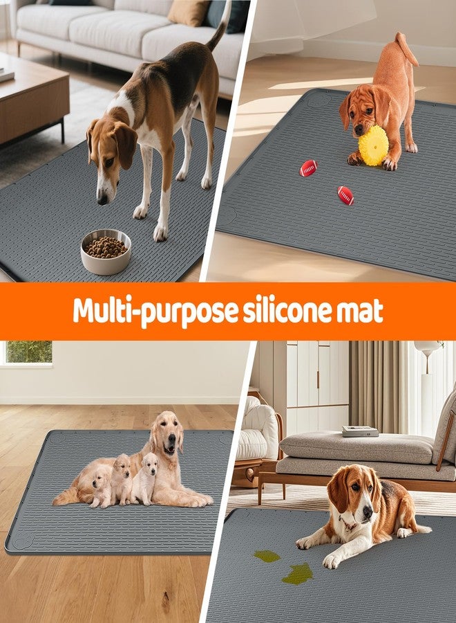 Bartuke Pee Pads for Dogs, 40" x 28" Extra Large Reusable Silicone Mat, Washable Puppy Training Pads for Potty Training, Non-Slip, Leak-Proof, Indoor Floor Protection (Dark Grey) - Image 5
