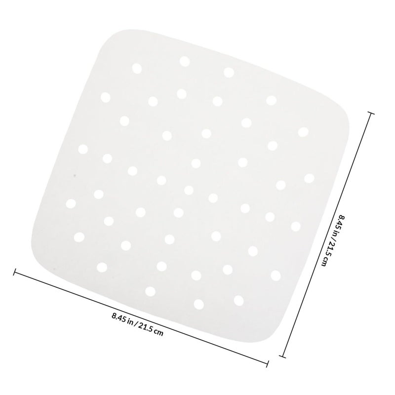 Non Stick Air Fryer Parchment Paper Liners 8 5 Inch Square White 100 Count Greaseproof Baking Sheets For Roasting Grilling And Home Cooking - Image 3