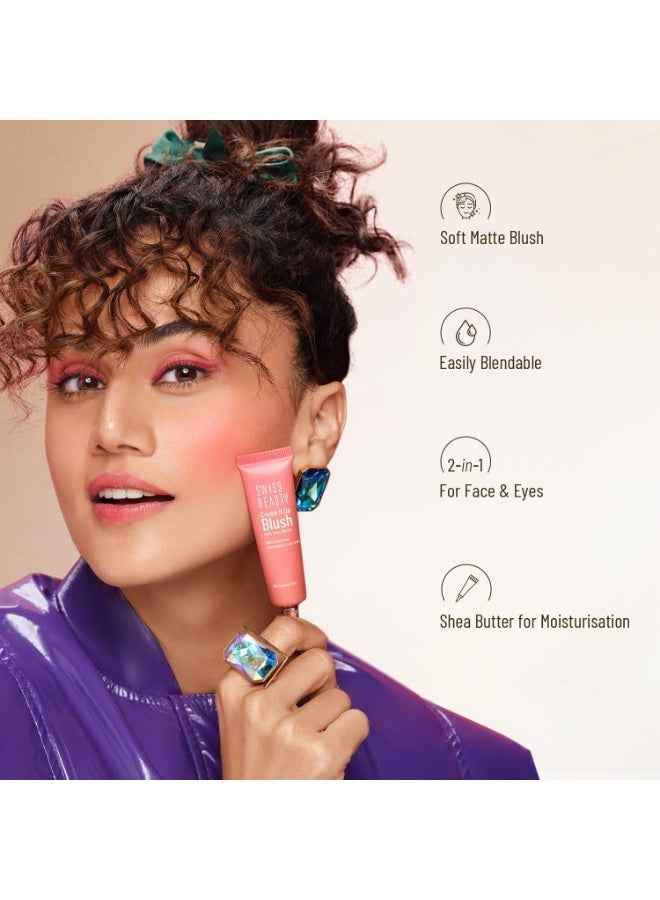 Swiss Beauty Cream It Up Blush | Highly pigmented | Super-blendable | Long-lasting | Enriched with Shea Butter | Multipurpose | Shade-03 Cheeky Peach, 10ml - Image 5