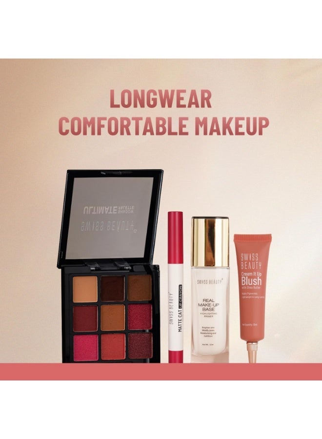 Swiss Beauty Cream It Up Blush | Highly pigmented | Super-blendable | Long-lasting | Enriched with Shea Butter | Multipurpose | Shade-03 Cheeky Peach, 10ml - Image 2