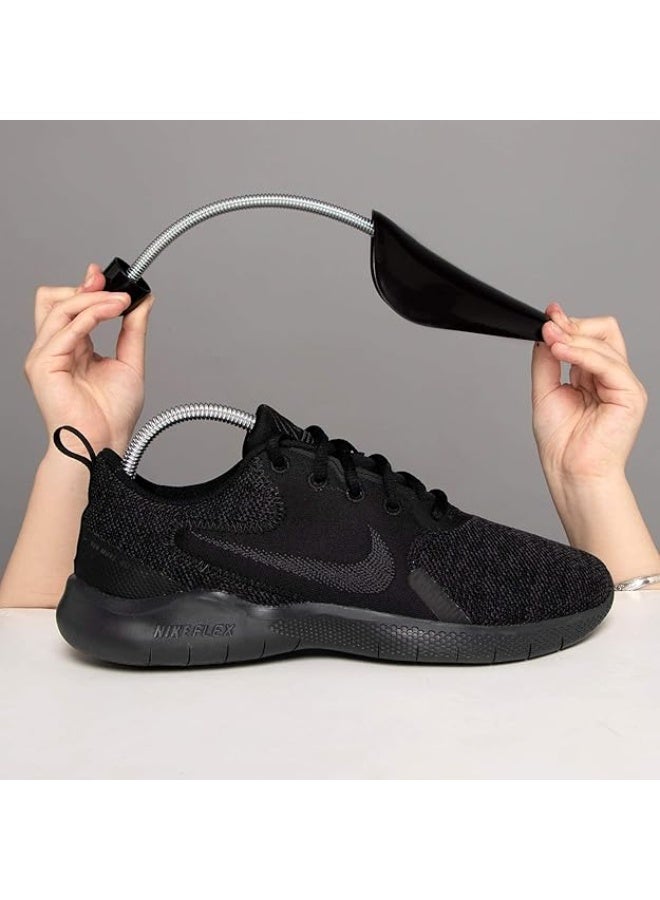 2 Pairs Mens Plastic Adjustable Adult Shoe ,Tree Stretcher Boots Holder Shaper Support Practical Portable Shoe Support Good Shape Shoe Trees Shaping Organizer with Extension Spring Coil - Black - Image 5