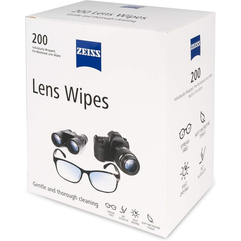 Pre-Moistened Lens Cleaning Wipes 200 PCS Individually Wrapped For Glasses, Sunglasses, Coated Lenses, Camera Lenses Optical Surfaces Fast-Drying Formula Streak-Free Anti-Static - Image 3
