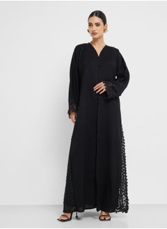 hayas closet Lace Detailed Flared Sleeve Abaya  - Image 5