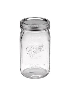 Ball 12-Piece Wide Mouth Glass Mason Jar with Airtight Lid Clear and Silver 946ml 67000  - Image 3