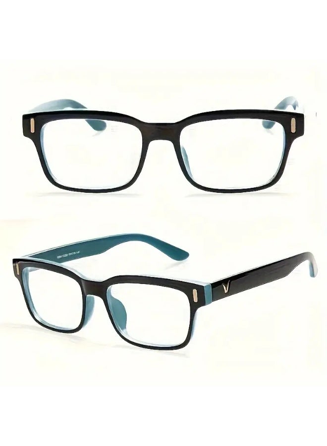 SCENT HOUSE 1pc Retro Y2K Style Black Framed Glasses for Men & Women - Lightweight Decorative Eyewear to Reduce Eye Strain & Glare from Screens, Computers, Phones, Gaming Devices - Stylish Unisex Design, Budget-Friendly, Screen Time Protection, Bold Frames, Comfortable Fit, Fashion Accessory, Digital Device Users (Includes eyeglass case)
,blue lighe blocking glasses,eyeglasses - Image 4