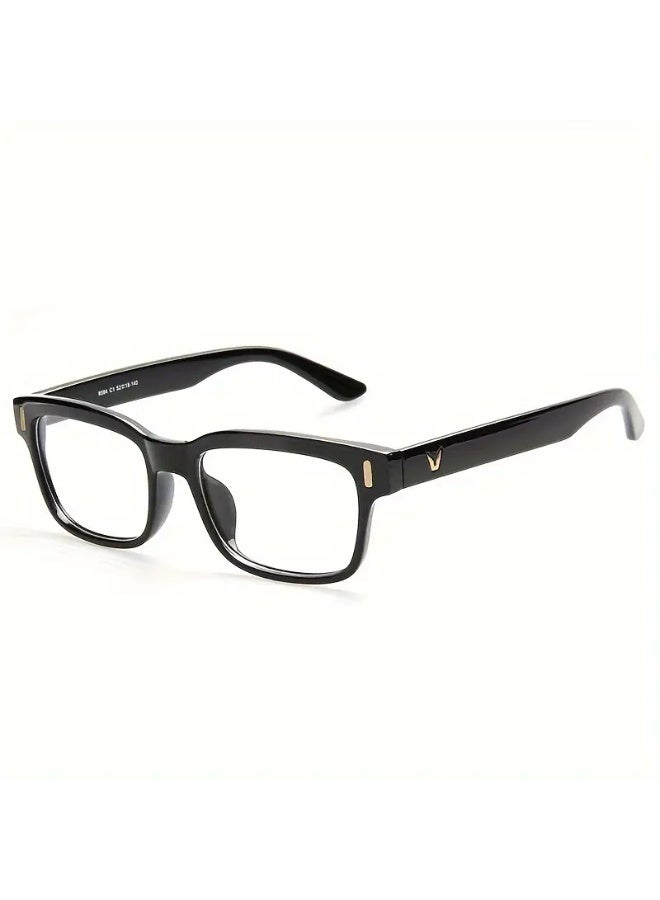 SCENT HOUSE 1pc Retro Y2K Style Black Framed Glasses for Men & Women - Lightweight Decorative Eyewear to Reduce Eye Strain & Glare from Screens, Computers, Phones, Gaming Devices - Stylish Unisex Design, Budget-Friendly, Screen Time Protection, Bold Frames, Comfortable Fit, Fashion Accessory, Digital Device Users (Includes eyeglass case)
,blue lighe blocking glasses,eyeglasses - Image 3