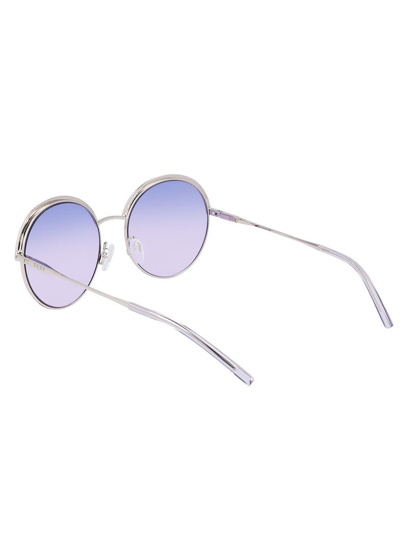 DKNY Full Rim Metal Round Dkny Sun Dk115S 5618 (520) Slate Lilac/Silver  - Image 3
