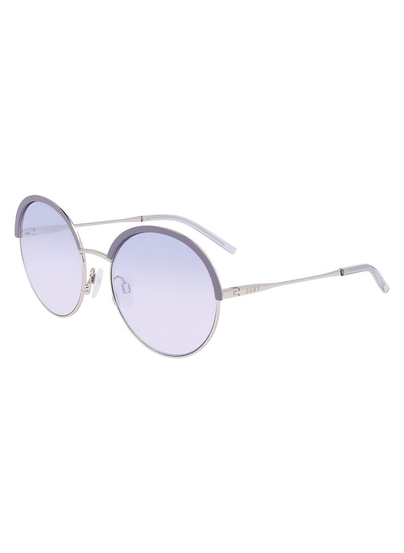 DKNY Full Rim Metal Round Dkny Sun Dk115S 5618 (520) Slate Lilac/Silver  - Image 1