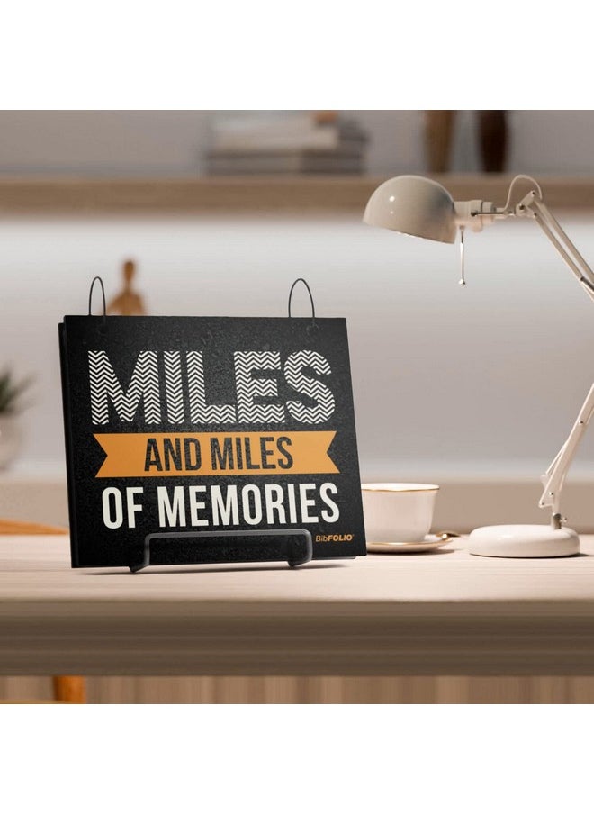 Gone For a Run - Bibfolio® Race Bib Album ; Bib Holder Miles Of Memories ; Black - Image 1