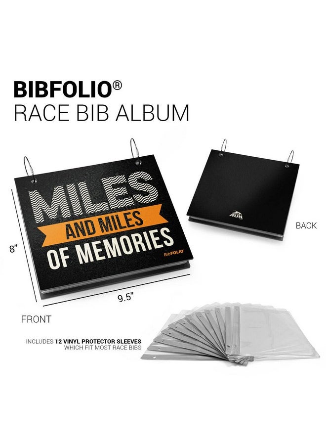 Gone For a Run - Bibfolio® Race Bib Album ; Bib Holder Miles Of Memories ; Black - Image 1
