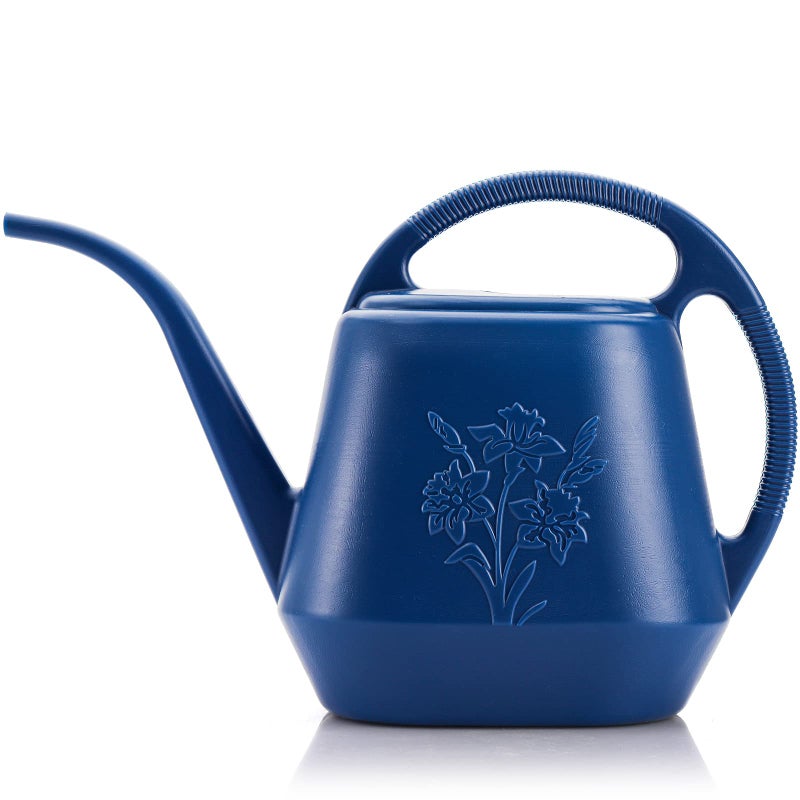 Fasmov 1-Gallon Plastic Watering Can with Comfortable Handle, Garden Watering Cans Long Spout for Indoor Outdoor Watering Plants, Blue - Image 1