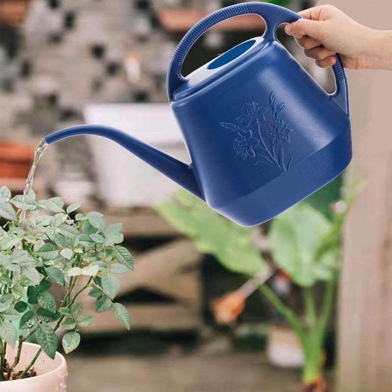 Fasmov 1-Gallon Plastic Watering Can with Comfortable Handle, Garden Watering Cans Long Spout for Indoor Outdoor Watering Plants, Blue - Image 5