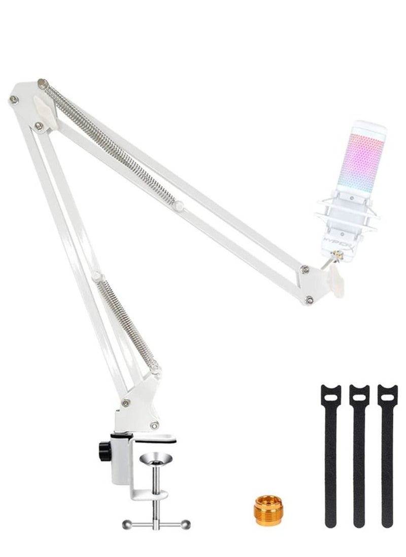 XiuWoo - Metal Adjustable Studio Microphone Stand Suspension Boom Table Bracket White(without Microphone) - Image 1