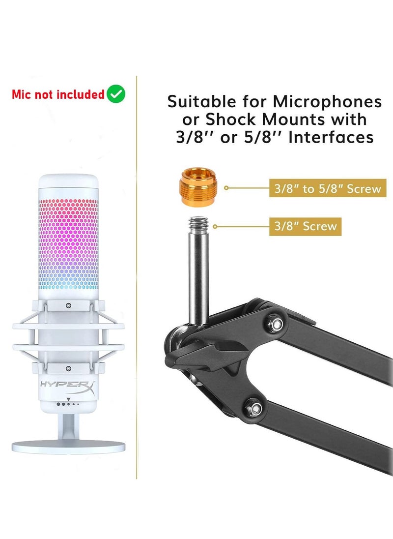 XiuWoo - Metal Adjustable Studio Microphone Stand Suspension Boom Table Bracket White(without Microphone) - Image 1