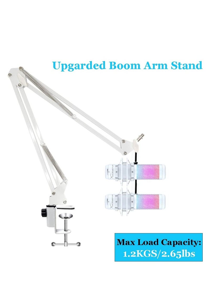 XiuWoo - Metal Adjustable Studio Microphone Stand Suspension Boom Table Bracket White(without Microphone) - Image 1