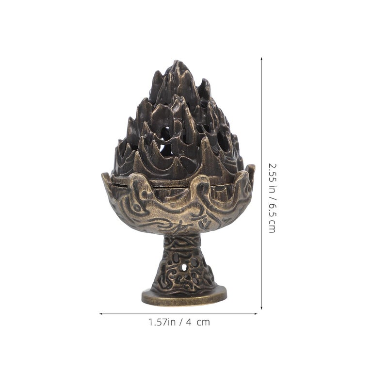 Small Mountain Shape Incense Burner Ash Catcher For Meditation Yoga Home Decor - Image 3