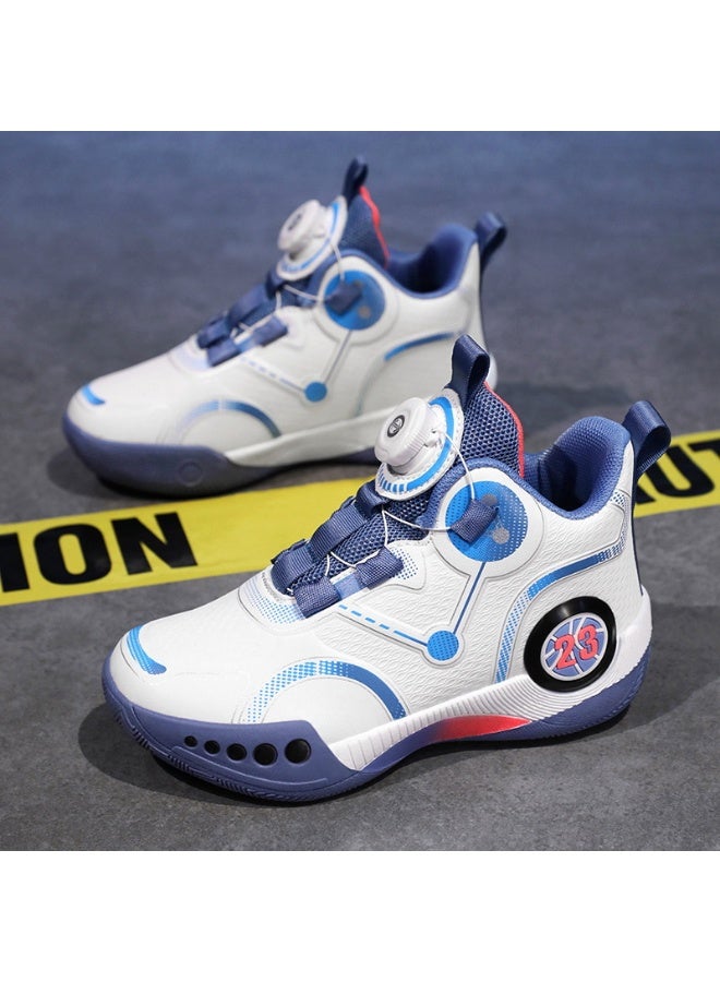 NIBEMINENT Children's Sneakers Kid's Adult Professional Practical Training Basketball Shoes Non-slip Shock-absorbing Running Sports Shoes - Image 2