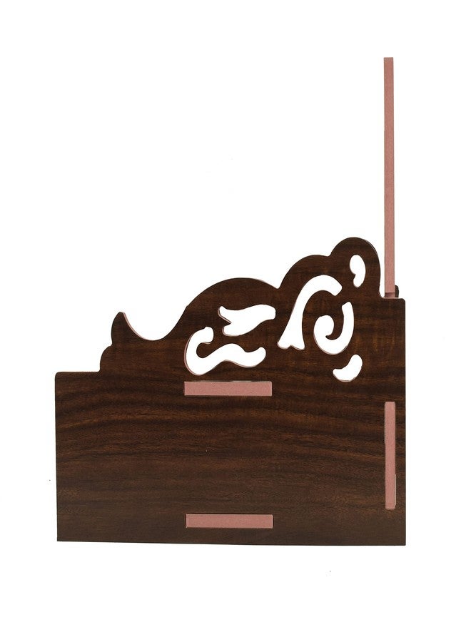 Lyrics Creation Art Wooden Wall Hanging Temple for Home and Shop ,Office and Home showpiece Temple(Size:28 X 28 X 28 cm) (Dark Brown) - Image 5