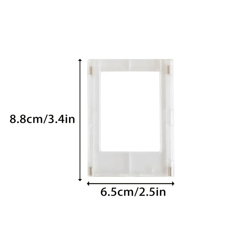 إطار صور مغناطيسي للثلاجة مقاس 3 بوصات باللونين الأبيض والوردي مصنوع من البلاستيك ABS المتين بتصميم مغناطيسي قوي - Image 3