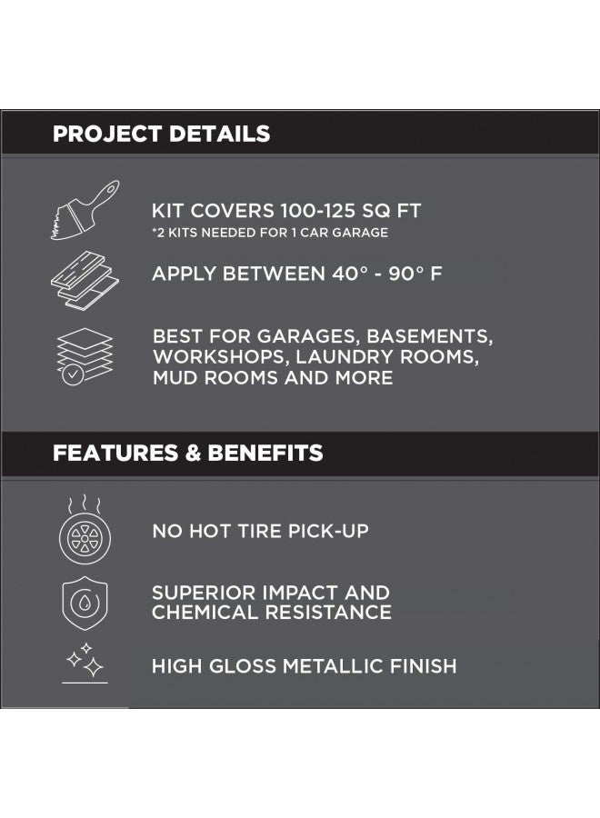 Rust-Oleum 299741 Rocksolid Metallic Garage Floor Coating, 2.5 Quarts (Pack of 1), Amaretto, 80 Fl. Oz