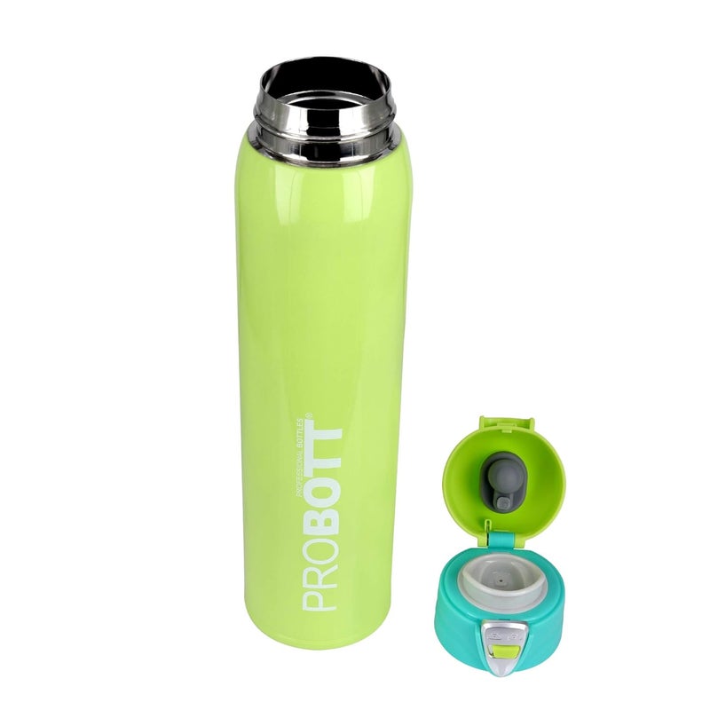 PROBOTT PROBOTT Thermosteel Vacuum Flask Hot & Cold Sports Bottle Each 500ml -Green (Pack of 2)  - Image 2