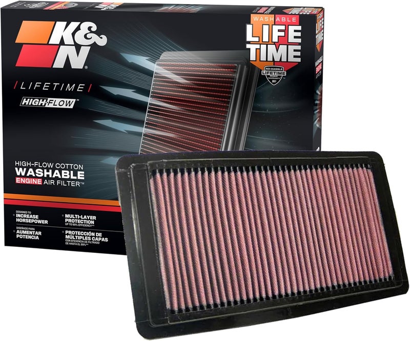 K&N فلتر هواء المحرك القابل للغسل عالي التدفق من K&N لهوندا V6 - Image 1