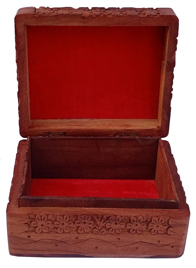 بيربلديب صندوق خشبي مزخرف من بيربلديب "حديقة الزهور": تصميم معقد منحوت يدويًا (12346) - Image 4