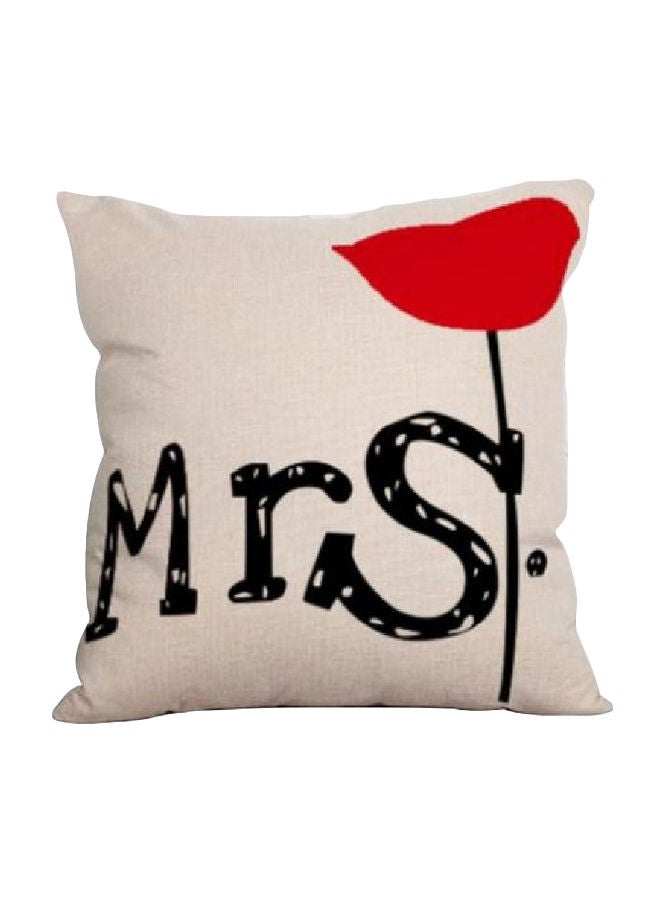 NIBEMINENT Printed Cushion Cover Beige/Black/Red