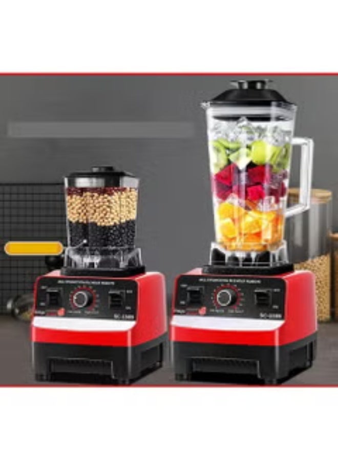 Silver Crest/Silver Curvest Multi-Purpose Blender – 15 Speeds, 2-in-1 Blender and Grinder, 6 Stainless Steel Blades – Red and Black 86544 - Image 2