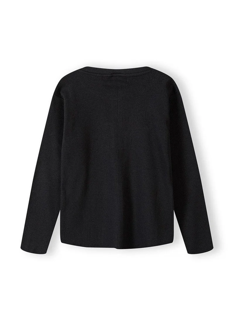 MINOTI Teen Boys Waffle Henley Tee