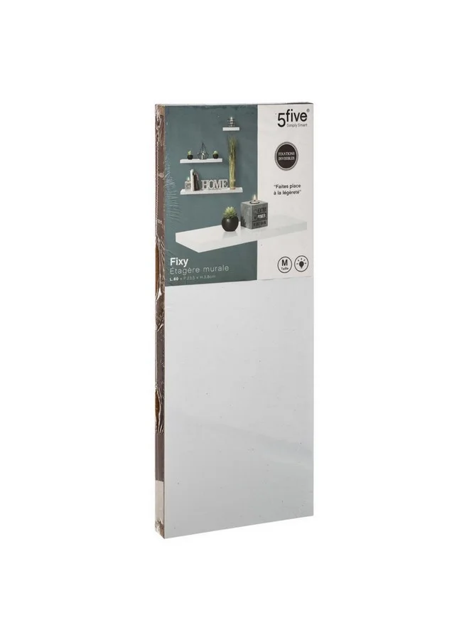 Five Simply Smart Fixy Invisible Fixation Wall Shelf White 60 cm 138953B