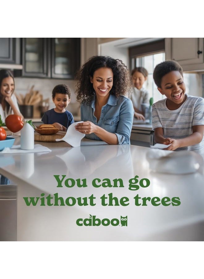 CABOO - Tree Free Paper Towels, 8 Rolls, Earth Friendly Sustainable Kitchen Paper Towels with Strong 2 Ply - Image 1