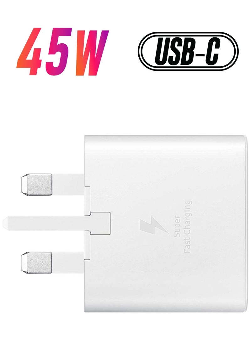 بيوينتي 45W USB-C Charger - Samsung Super Fast Charging Type-C for Galaxy S22 Ultra/S22+/S22, S21 Ultra/S21 Plus 5G, Note 20 Ultra, S20 Series, Tab S8 Ultra/S8+ - PPS Fast Wall Adapter - Image 1