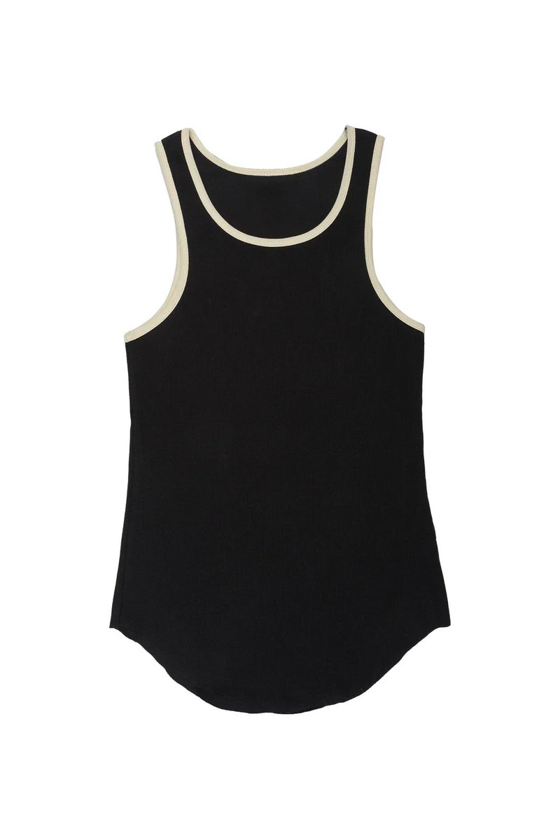 YOUNGLA Summer Gym Tank Tops Mens Sleeveless Running Vest Black no logo