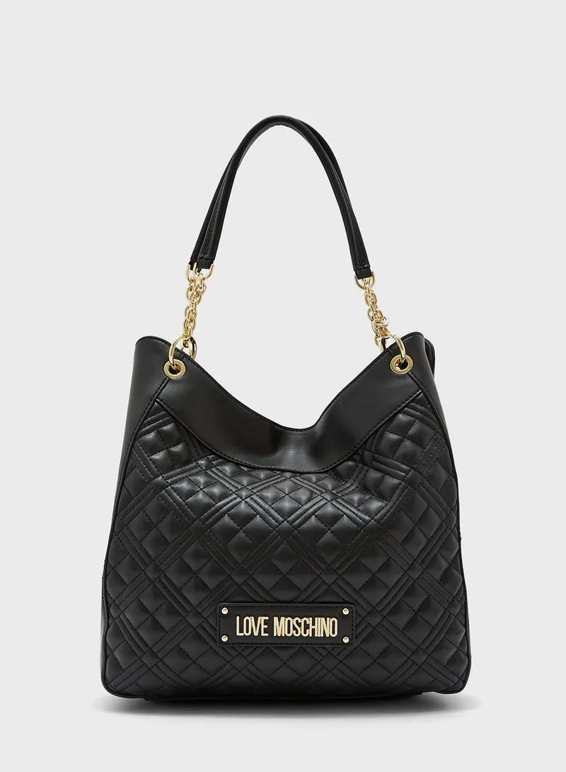 Love Moschino Quilted Chain Detail Tote