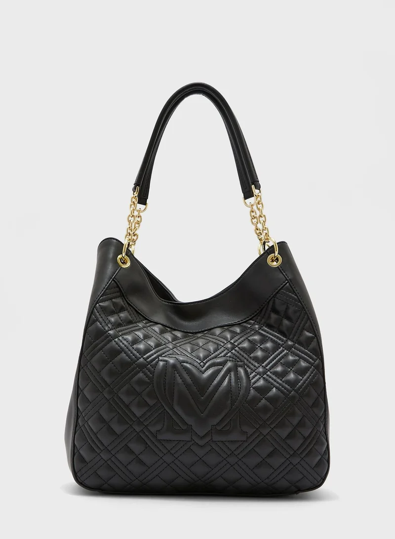 Love Moschino Quilted Chain Detail Tote