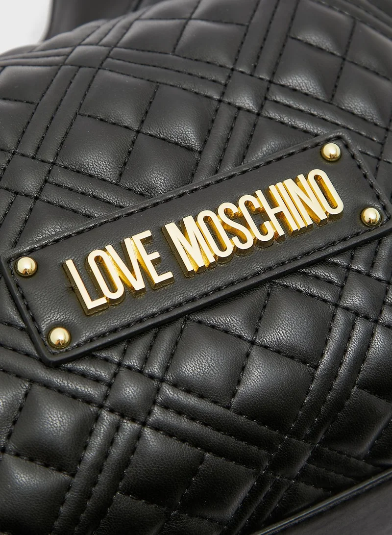 Love Moschino Quilted Chain Detail Tote