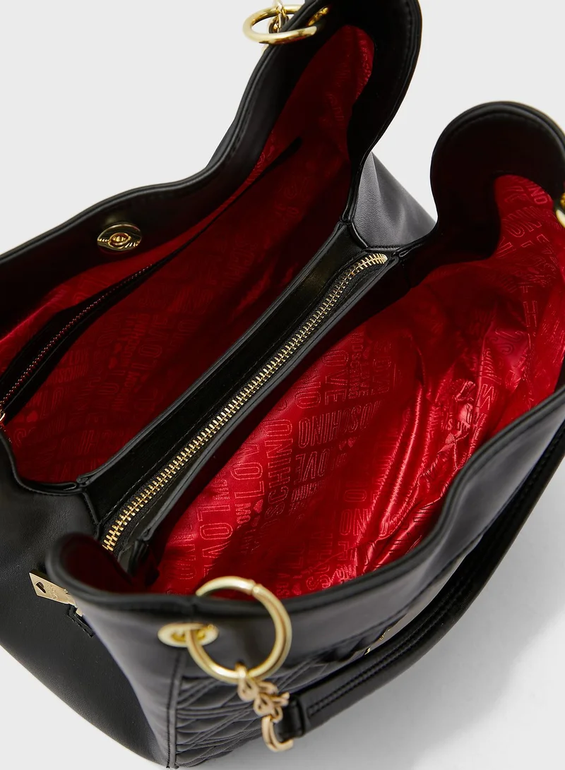 Love Moschino Quilted Chain Detail Tote