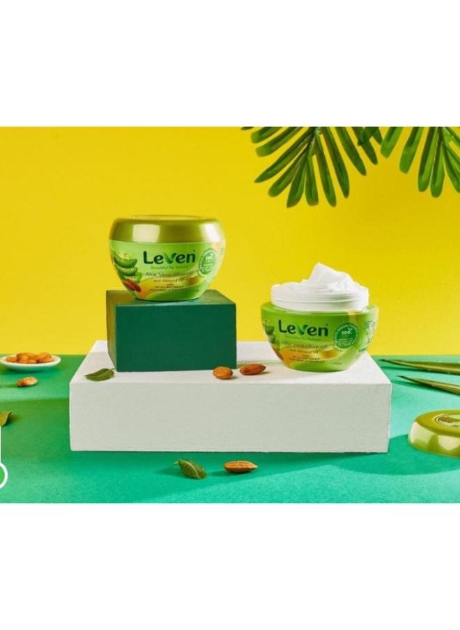 LEAVEN Hair loss protection cream with aloe vera extract, olive oil and almond oil, 150 grams  - Image 3