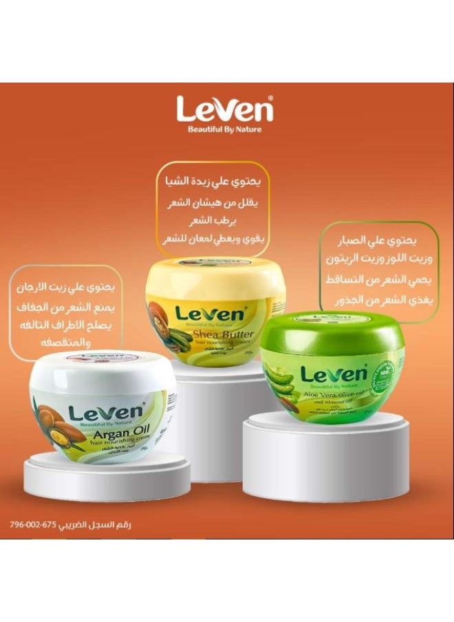 LEAVEN Hair loss protection cream with aloe vera extract, olive oil and almond oil, 150 grams  - Image 4