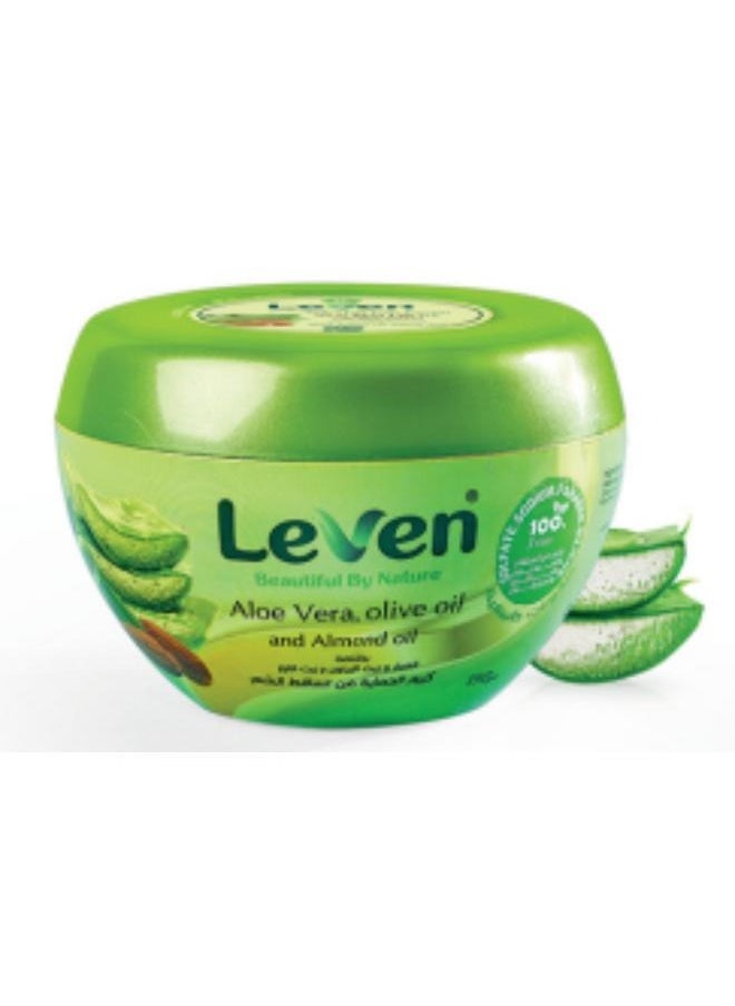 LEAVEN Hair loss protection cream with aloe vera extract, olive oil and almond oil, 150 grams  - Image 2