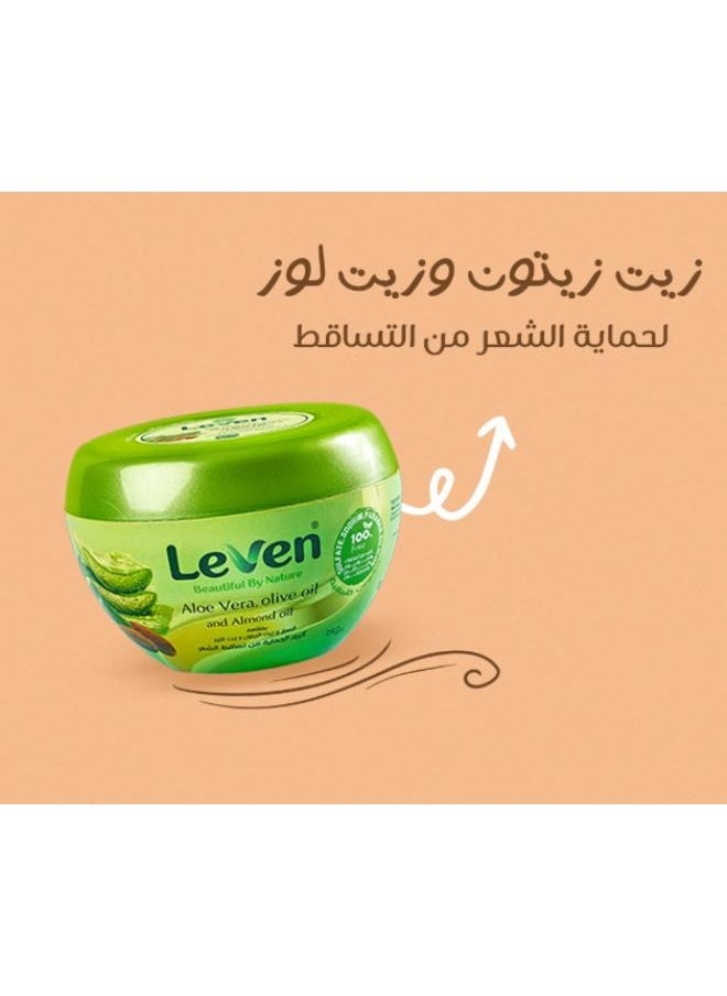 LEAVEN Hair loss protection cream with aloe vera extract, olive oil and almond oil, 150 grams  - Image 5