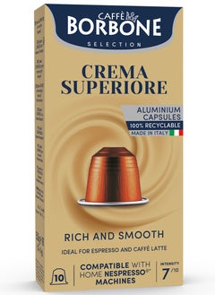 CAFFE BORBONE caffe borbone capsules crema superiore compatible with nespresso machines 10 pcs  - Image 1